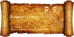 Pammer Ilona névjegykártya